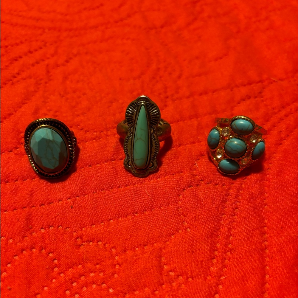 Turquoise ring set